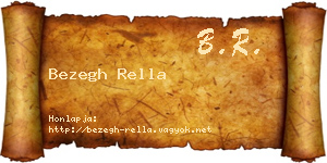 Bezegh Rella névjegykártya